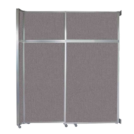 Versare Operable Wall Sliding Room Divider 6'10" x 8'5-1/4" Slate Fabric 1072219